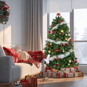 Premium Artificial Tree 6 Ft Christmas Tree, Full Tree With 1455 PVC Branch Tips 1